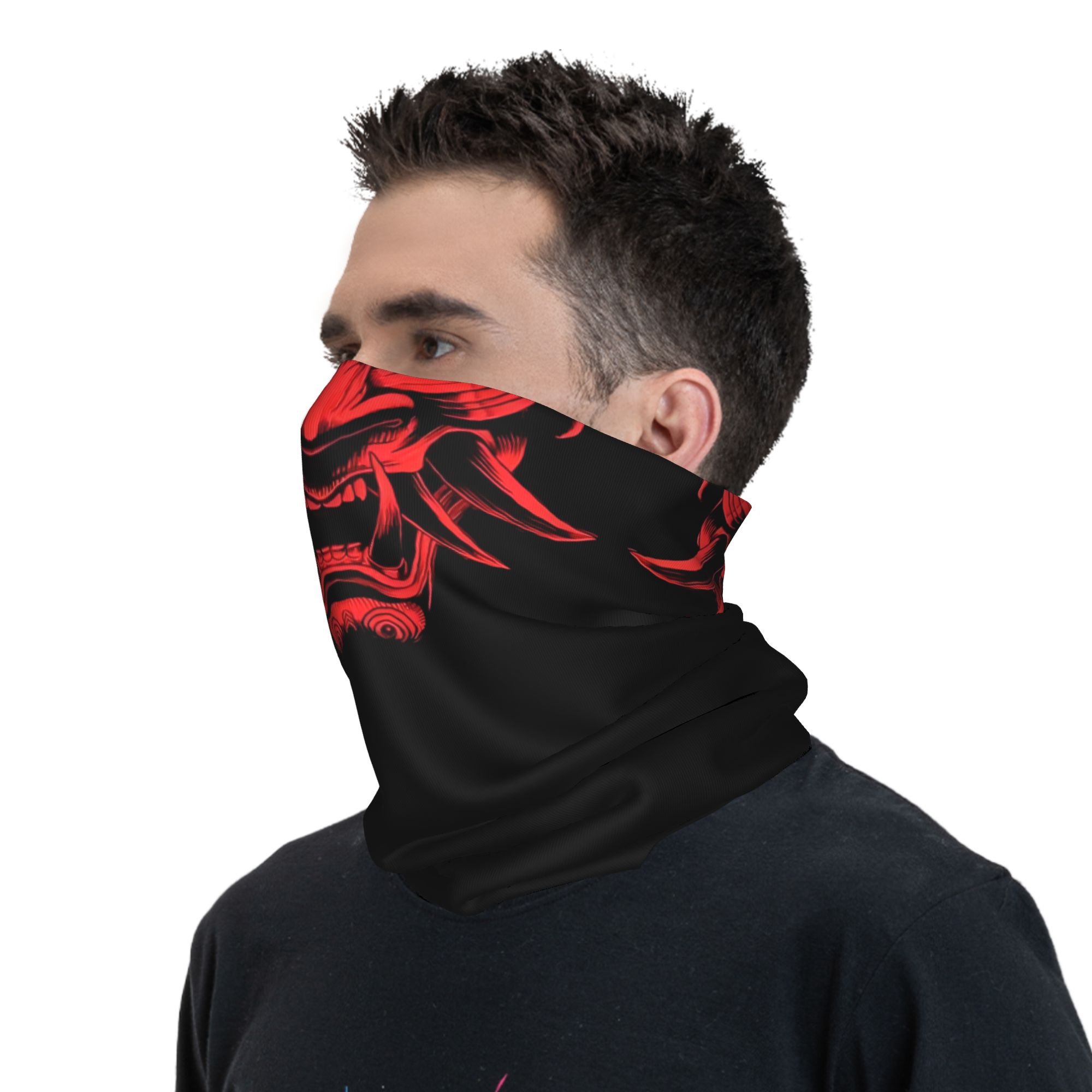 Guêtre de cou de démon samouraï Oni personnalisé pour hommes et femmes, écharpe Bandana Ronin japonaise coupe-vent d'hiver pour le Ski