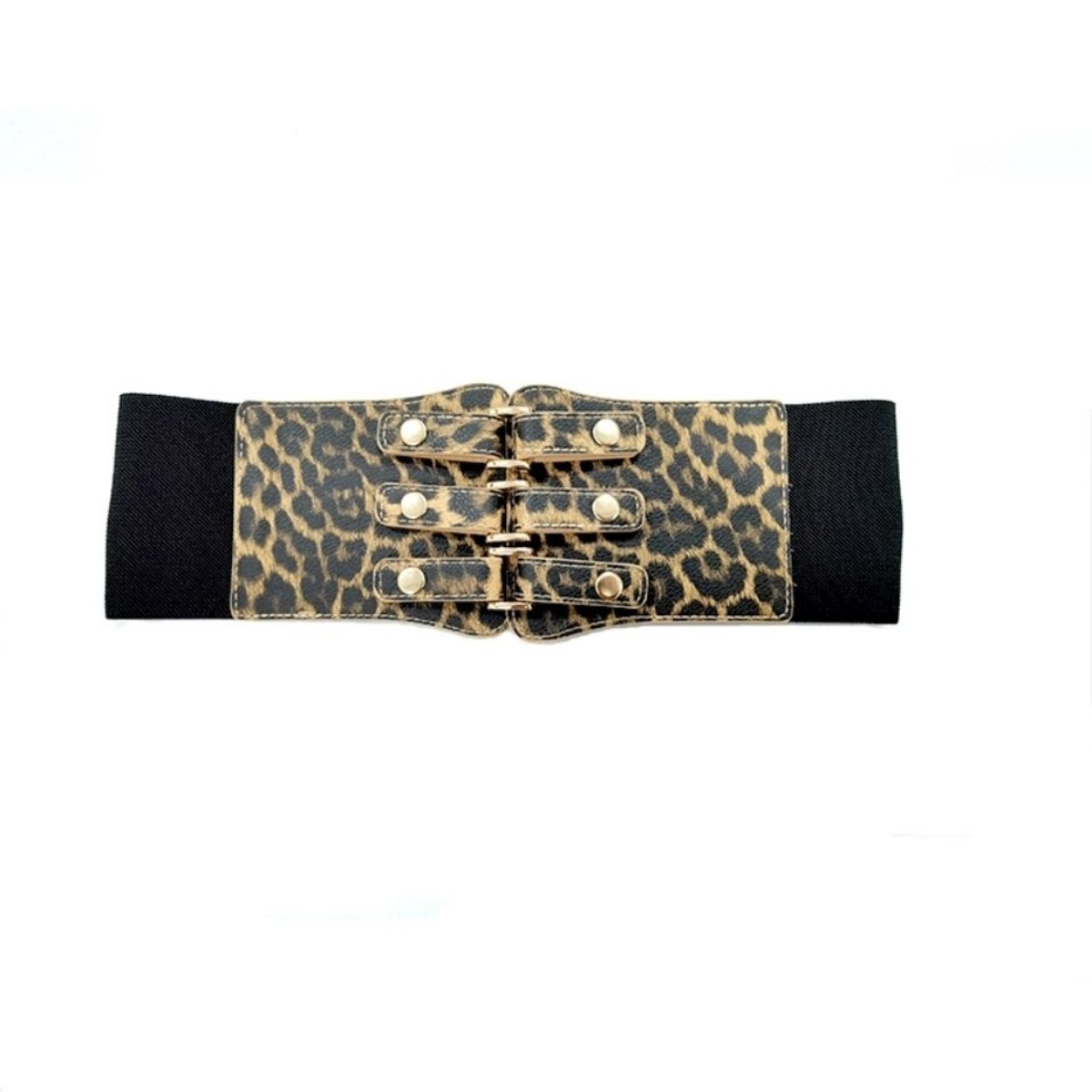 Ceinture large coréenne pour femmes - Ceinture corset élastique classique à boucle circulaire, ceinture large élastique amincissante pour robes