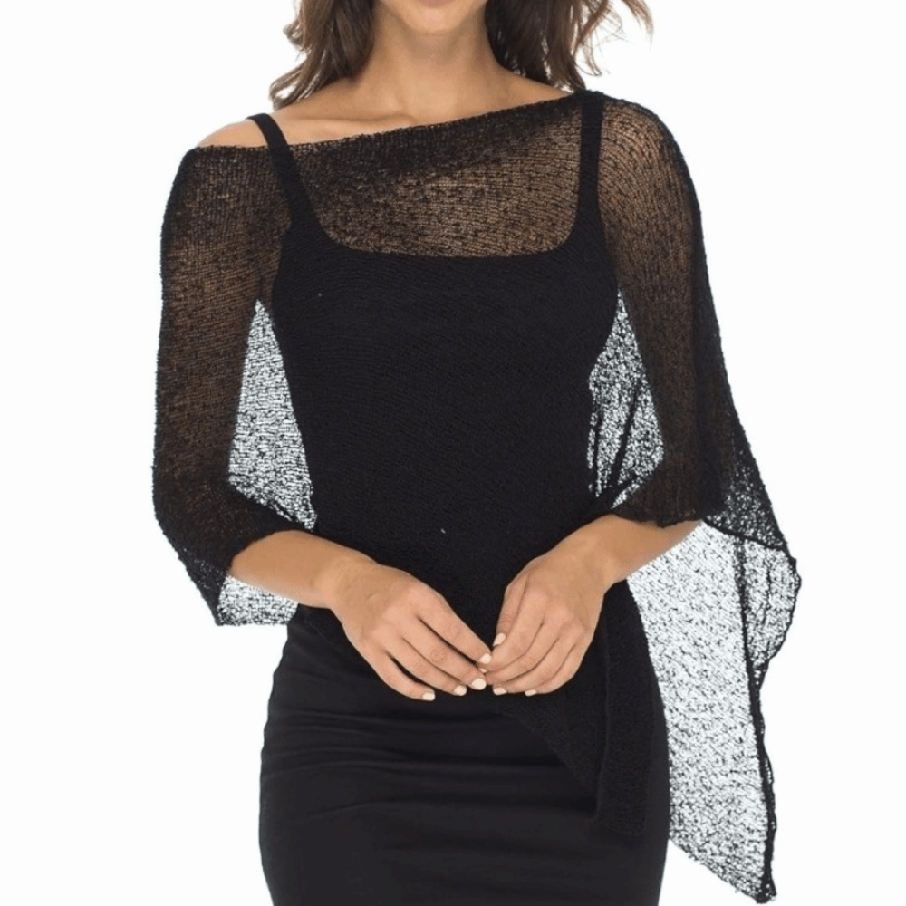 Poncho décontracté en crochet à épaules tombantes, transparent, irrégulier, cache-maillot de plage, crop top multi-usage, tenues de vacances
