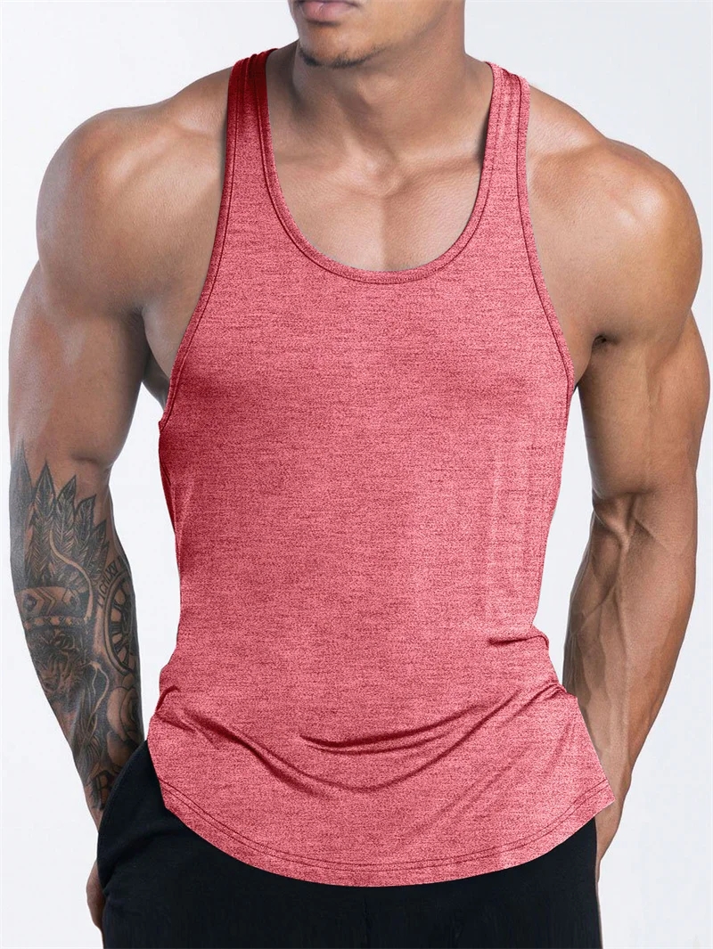 Débardeur de sport pour hommes, Fitness, été, entraînement, course à pied, basket-ball, séchage rapide, respirant, ample, hauts pour hommes