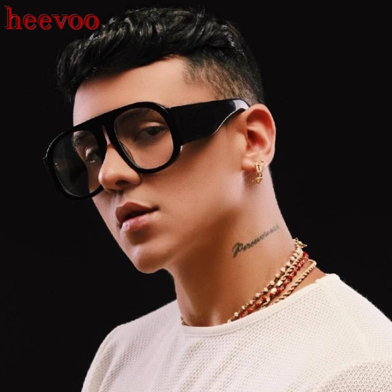 Lunettes de soleil rondes de luxe pour hommes et femmes, Design de marque, monture de personnalité surdimensionnée, uniques, jambe rétro, UV400