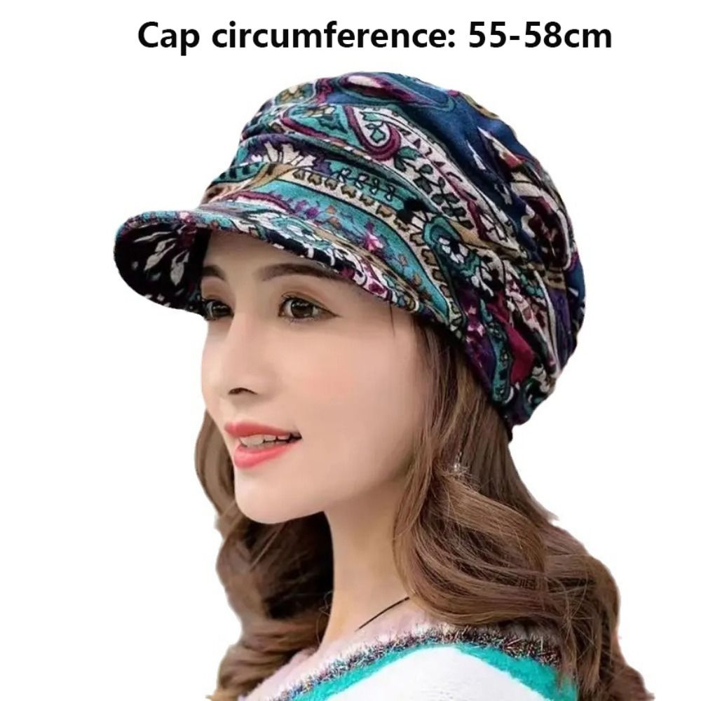 Femmes visière chapeau bonnet casquettes à bords courts chapeau à fleurs bonnet Slouch Cancer chimio casquettes chaud musulman bord chapeaux Wrap