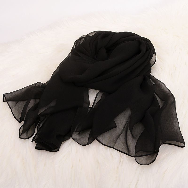 Écharpe châle en imitation soie de couleur unie pour femme, légère, douce et lisse, peut être utilisée comme châle, nappe, rideau, ceinture
