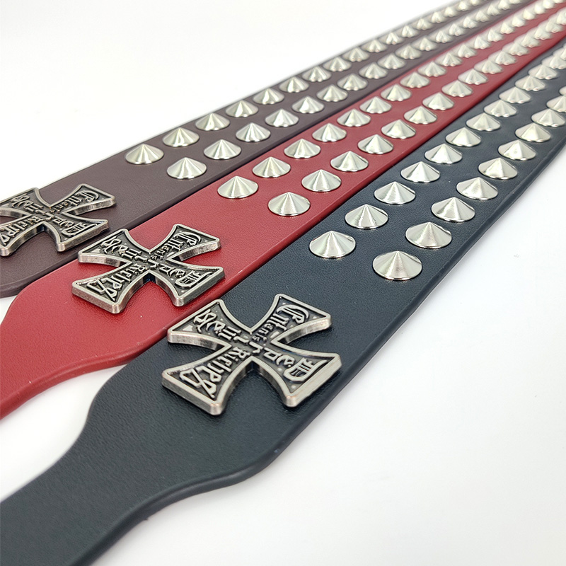 Ceinture en jean croisée unisexe, accessoire gothique pour femme, Punk Y2k, ceintures de styliste pour femmes, Hip hop, grande taille, rivets noirs pour hommes