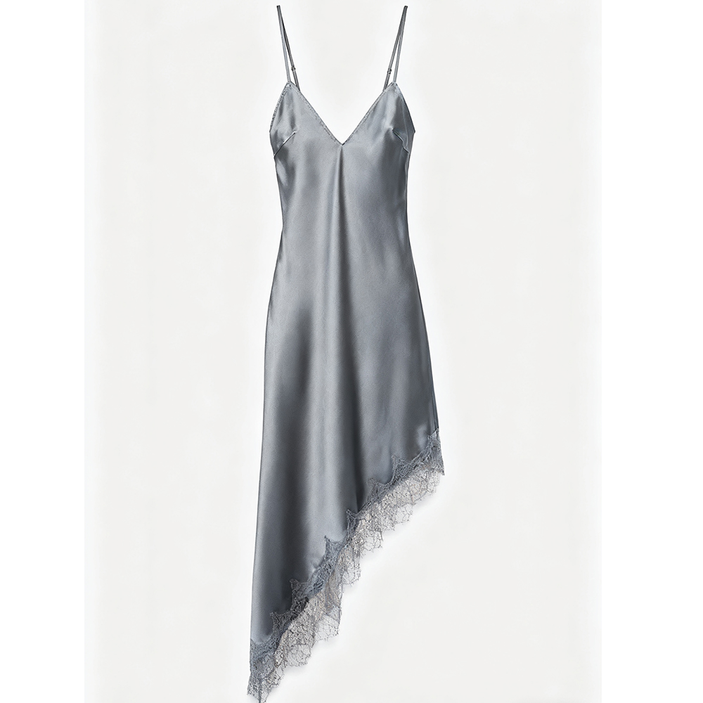 Femmes Coquette Sexy dentelle épissé asymétrique robe d'été dame Sexy sans manches dos nu soirée Club robes de soirée robes