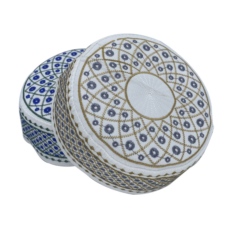 Chapeaux de prière musulmans pour hommes, couvre-chef respirant, Kufi, casquette de crâne islamique, cadeau du Ramadan Eid, chapeau brodé, nouvelle collection 2023