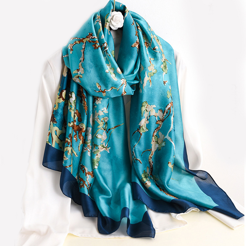 Écharpe de printemps pour femmes, Design de luxe, en Polyester, écharpe lisse, châle doux, écharpe de plage