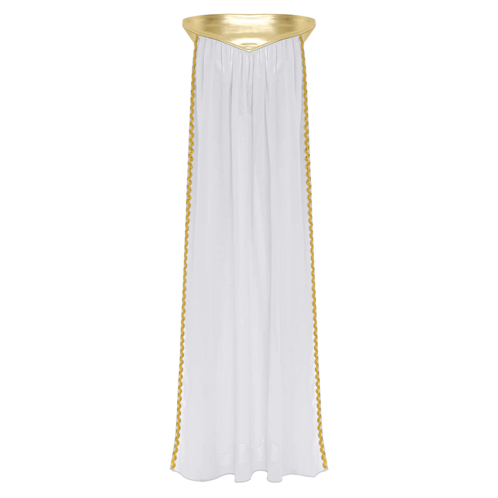 Tenue de Cosplay reine égyptienne antique métallique brillante pour femmes, slip de Costume de fête d'halloween avec jupe de danse du ventre fendue sur le côté