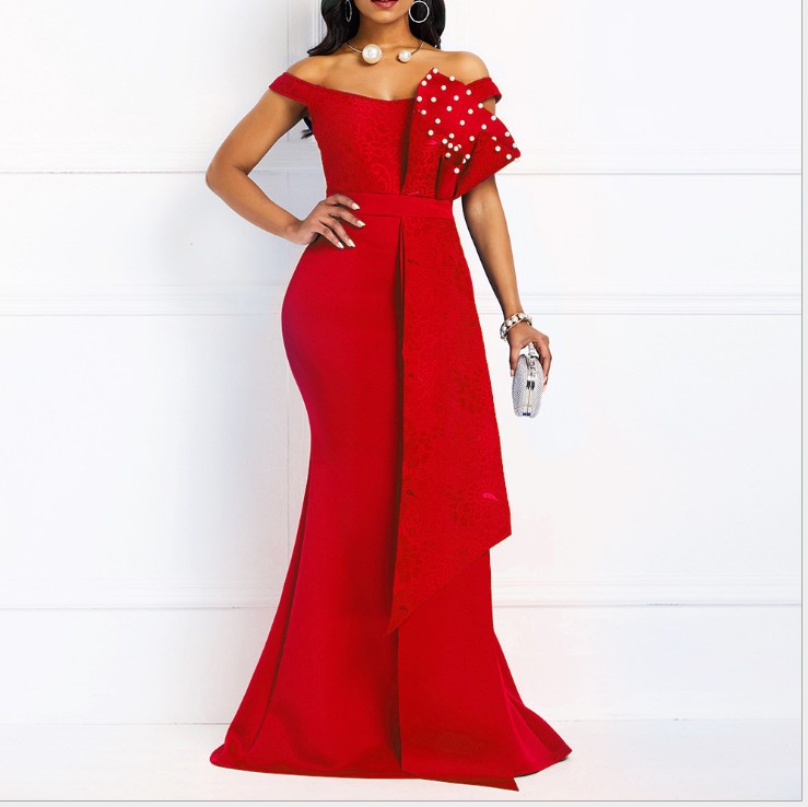 Robe africaine longue pour femmes, printemps et automne 2021