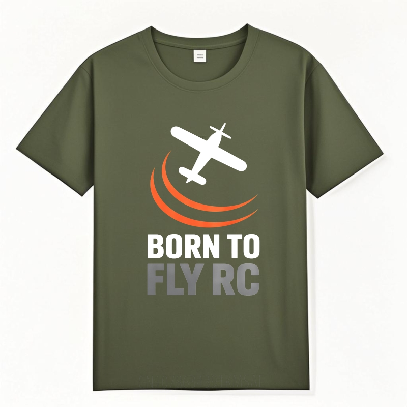 Mode été pour son t-shirt Born To Fly Rc avion Logo à manches courtes entraînement col rond T-shirt Hip-hop pas cher T-shirt