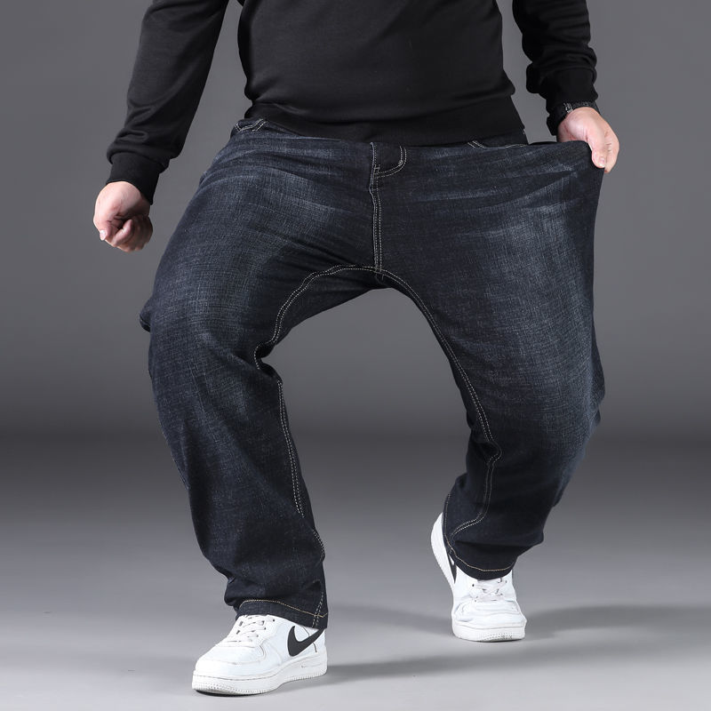 Jeans extensibles pour hommes, tailles 29-50, pantalons en Denim à jambe droite, tailles étendues, bleu, noir, Streetwear, coupe décontractée, pour le travail, décontracté, nouveau