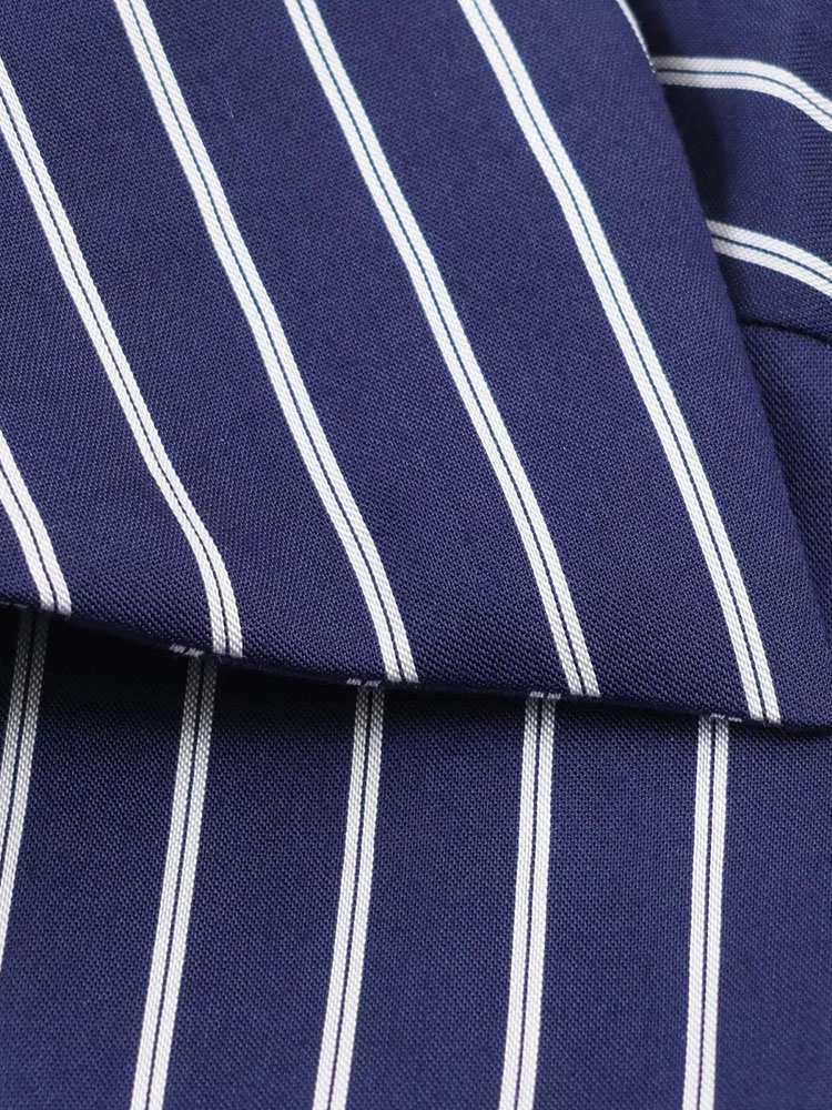 Chemisier rayé ample pour femme, col rabattu, simple boutonnage, manches longues, nouvelle collection été, idéal pour le bureau