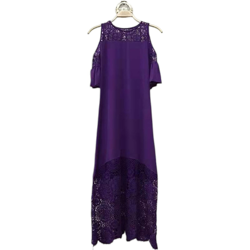 Robe de Soirée en Dentelle à Manches Courtes et Col Rond pour Femme, Tenue Élégante d'Invités de Mariage, Grande Taille, Été