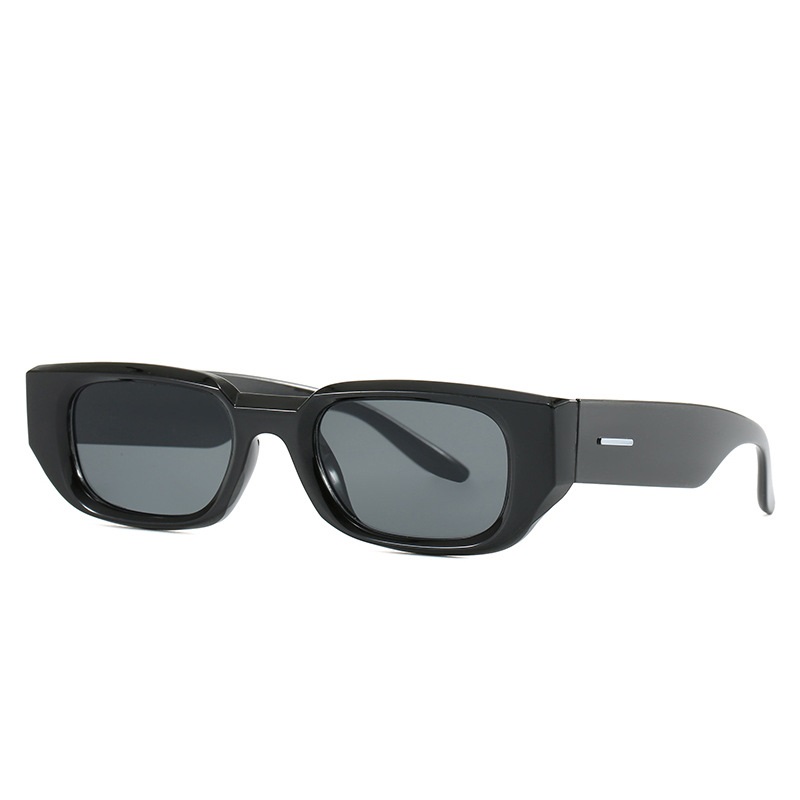Lunettes de soleil vintage rectangulaires pour hommes, monture blanche, style rétro, de marque, protection UV400, pour femmes
