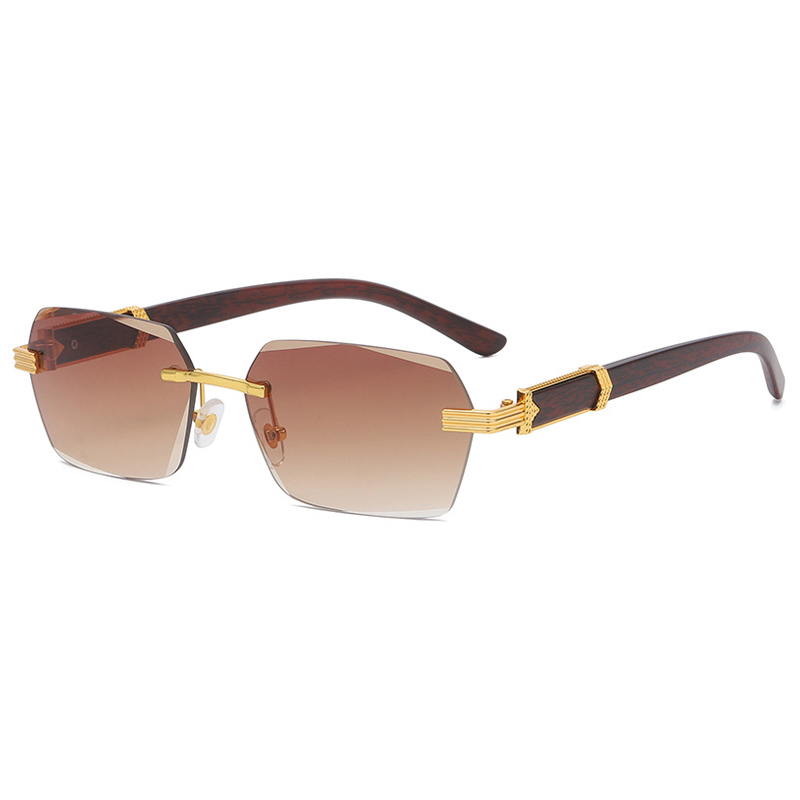 Lunettes de soleil Mars en bois de luxe pour hommes et femmes, design de marque, sans cadre, irrégulières, mode masculine, conduite, nuances de vacances