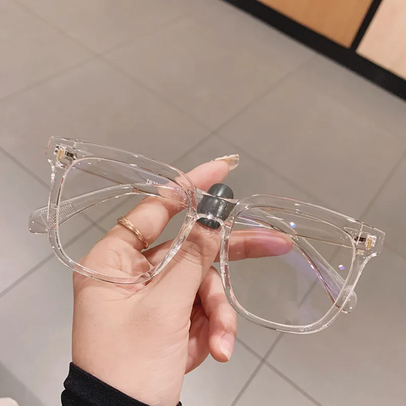 Lunettes de myopie surdimensionnées pour femmes et hommes, anti-lumière bleue, lunettes d'ordinateur, verres dioptriques, lunettes optiques de luxe sur ordonnance