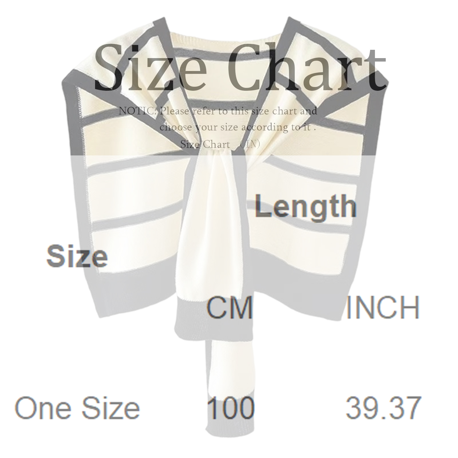 Châle en tricot rayé, tendance chic, écharpe pour femmes, motif noir et blanc élégant, vêtement d'extérieur polyvalent, accessoire élégant