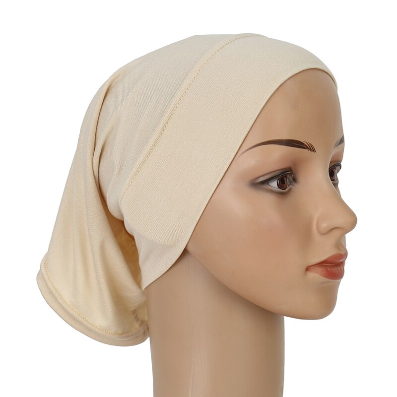 Hijabs en coton modal de haute qualité pour femmes, sous-écharpe, casquettes intérieures musulmanes, chapeau astronomique élastique, petit chapeau multi-documents, 25x22cm