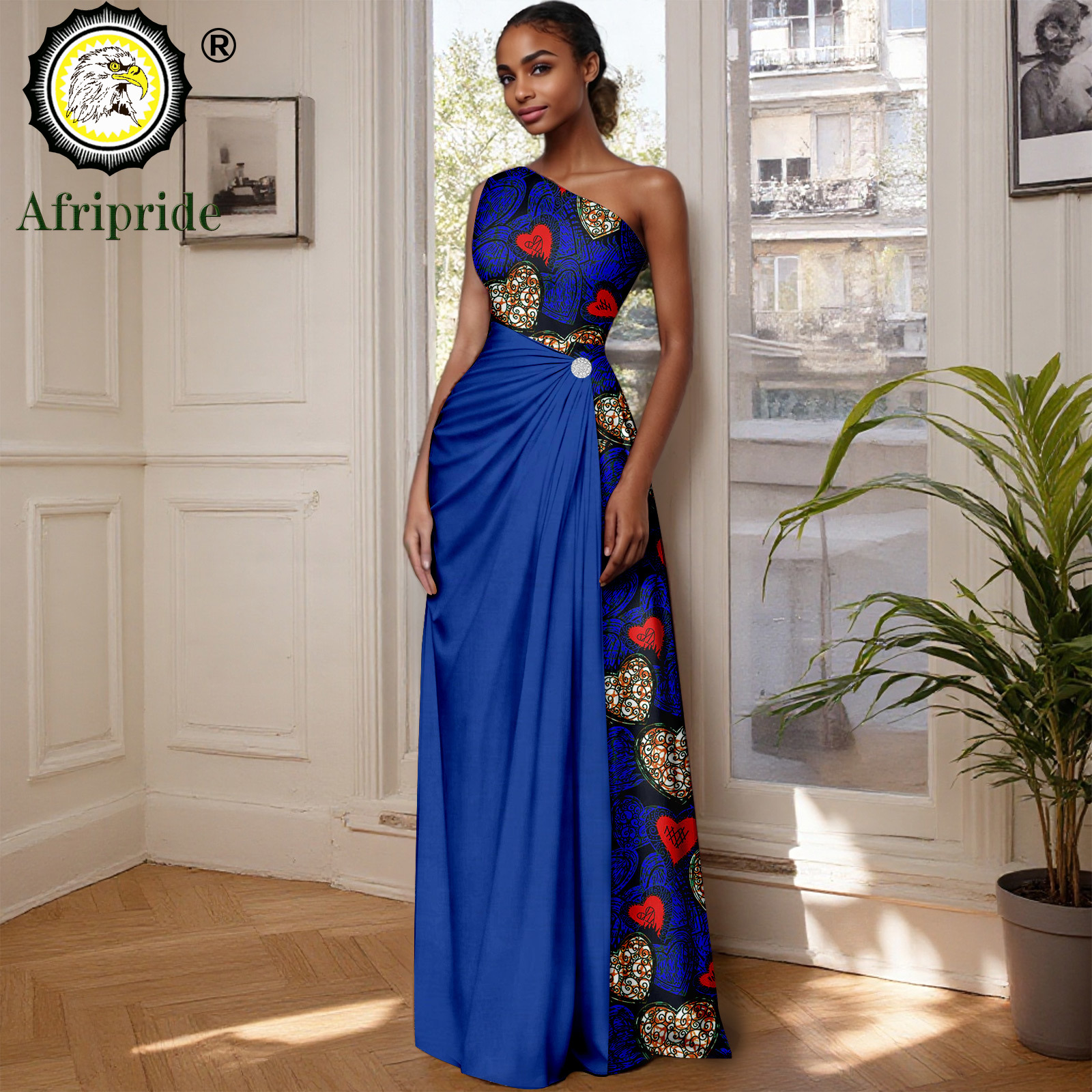 Robes africaines pour femmes, sans manches, épaules dénudées, taille haute, tenue Ankara, Maxi, tenues imprimées, coupe cintrée, tenue de fête, 2525183