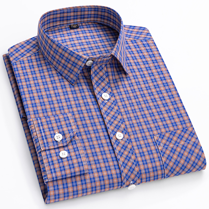 La nouvelle chemise à manches longues pour homme est cool et décontractée. C'est un style streetwear à carreaux, fin et entièrement en coton, idéal pour le printemps et l'été.