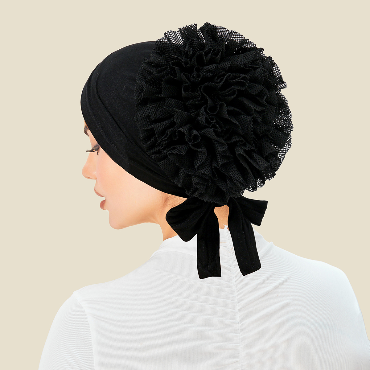 Nouvelle mode musulmane femmes Hijab écharpe doux extensible Turban Bonnet cravate dos volumateur sous-écharpe bandeau indien enveloppement bandeau