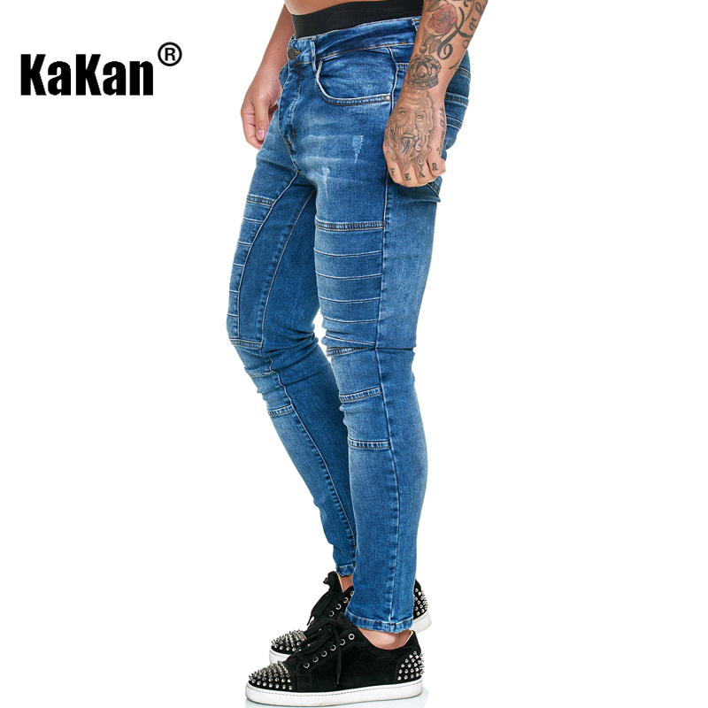 Kakan - Nouveaux jeans de moto à petites jambes pour hommes, jeans serrés Y2k, jeans de marque pour hommes