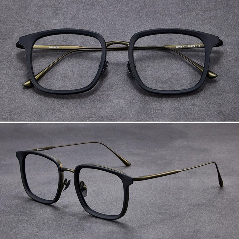 Lunettes carrées Vintage pour hommes et femmes, Anti-lumière bleue, monture complète TR, monture métallique rétro classique, lunettes de lecture de bureau