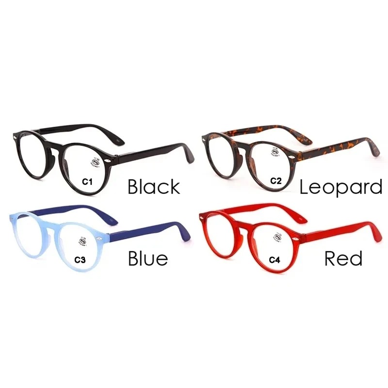 Lunettes de lecture rondes tendance pour femmes, lunettes d'ordinateur rondes, presbytie, hypermétropie, lunettes +0+1.0+1.5+2.0+2.5+3.0+3.5+4.0