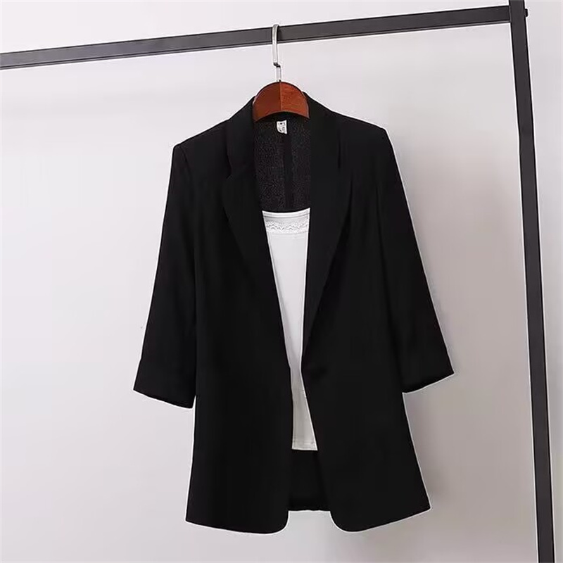 Veste décontractée de grande taille pour femmes, blazers de bureau à boutons, 4XL, W1895