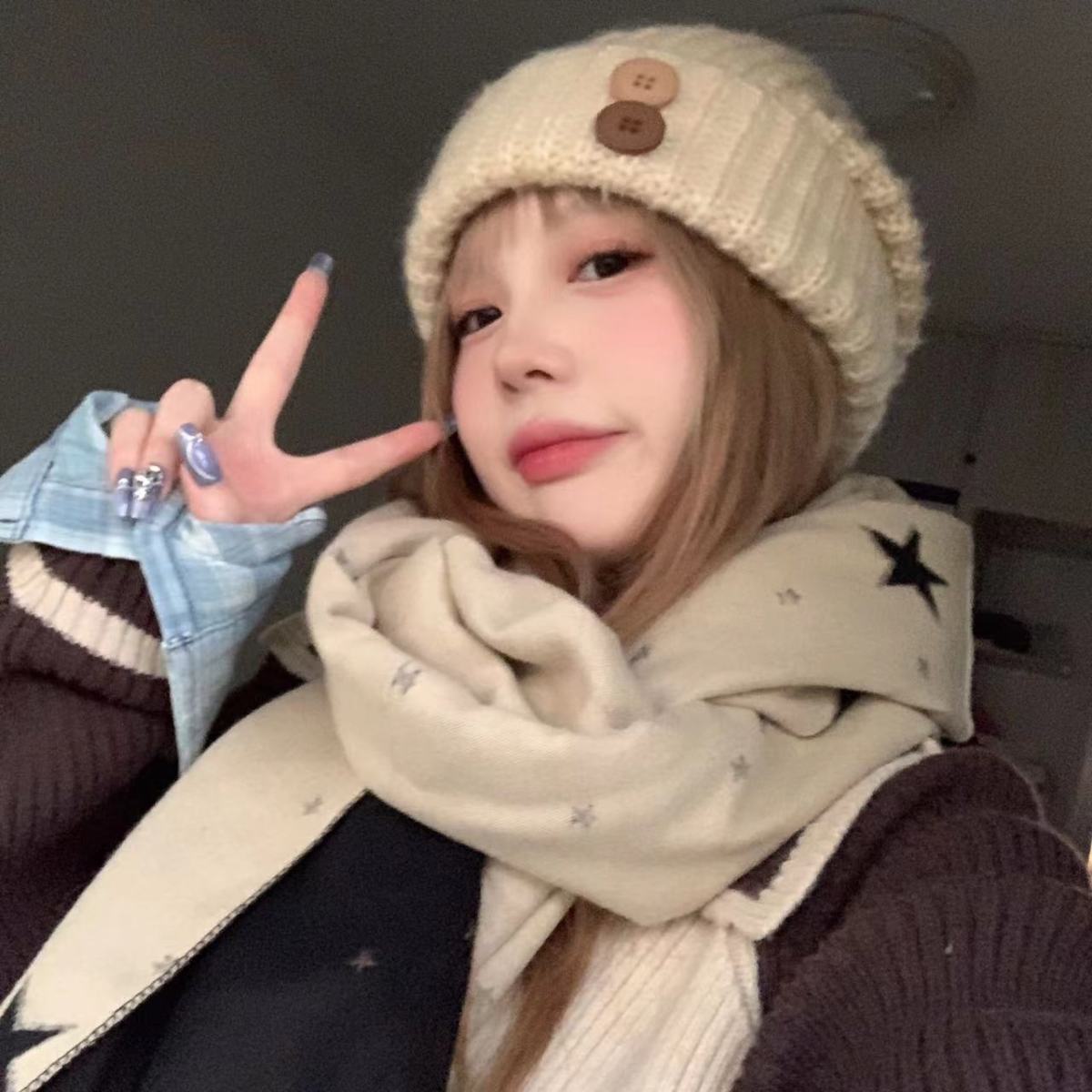 Écharpe punk gothique unisexe, foulard de la présidence Y2k, Streetwear pour femmes, glands Grunge, Hip Hop, Harajuku, impression d'étoiles, automne, nouveau, 2025