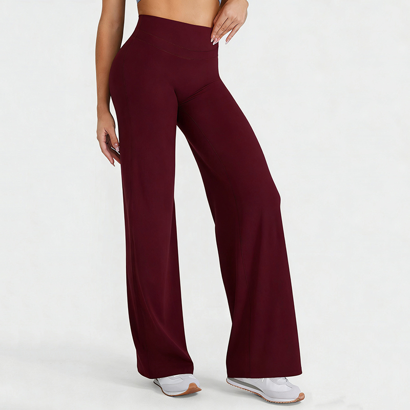 Leggings de sport et yoga taille haute évasés pour femme, sensation seconde peau, effet push-up fessier, pantalon large pour le sport, le Pilates et la course à pied