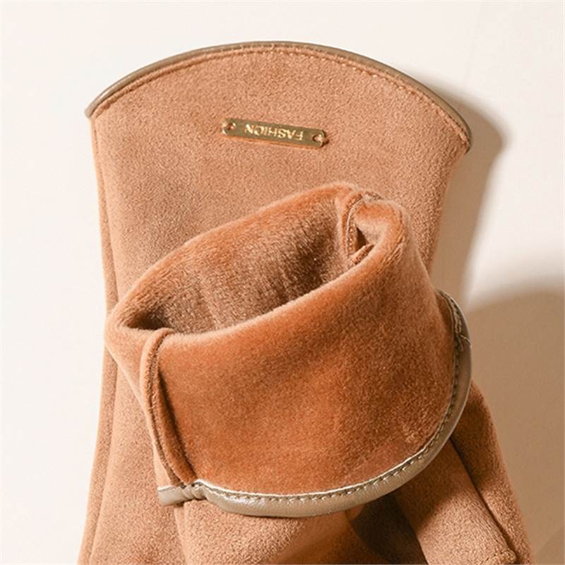 Gants pour femmes, automne hiver, garde au chaud, écran tactile, fins, solides, simples, cyclisme, tissu en daim, élégant, coupe-vent
