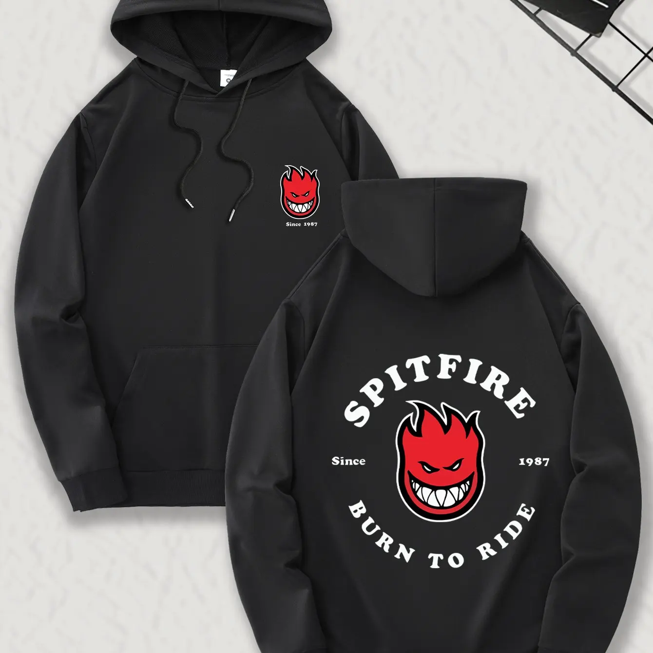 Nouveau sweat à capuche tendance pour homme 2026, hoodie décontracté à cordon de serrage pour le quotidien, pull sport imprimé avant et arrière, hoodie anime