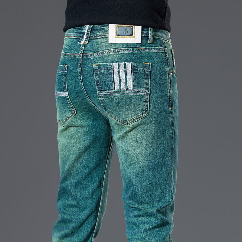 Jean droit extensible rétro pour hommes, pantalon en Denim Baggy délavé, pleine longueur, pantalon de marque classique