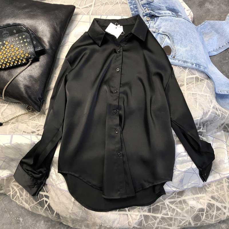 Chemise habillée à manches longues pour femmes, chemisier transparent, surchemise vintage, vêtements pour femmes, printemps, 2021