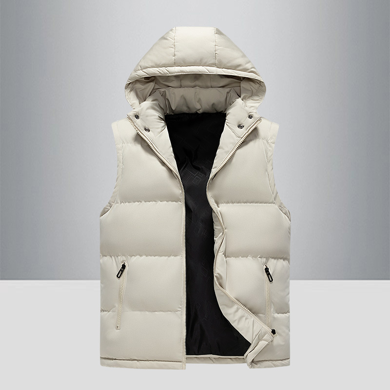 Gilets en cuir à fermeture éclair pour hommes, gilets chauds décontractés pour hommes, haute qualité, marque de mode