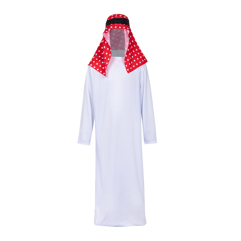 Costume arabe traditionnel, robe arabe, tenues arabes pour hommes, robe de sheik avec foulard musulman Keffiyeh pour fête, cosplay
