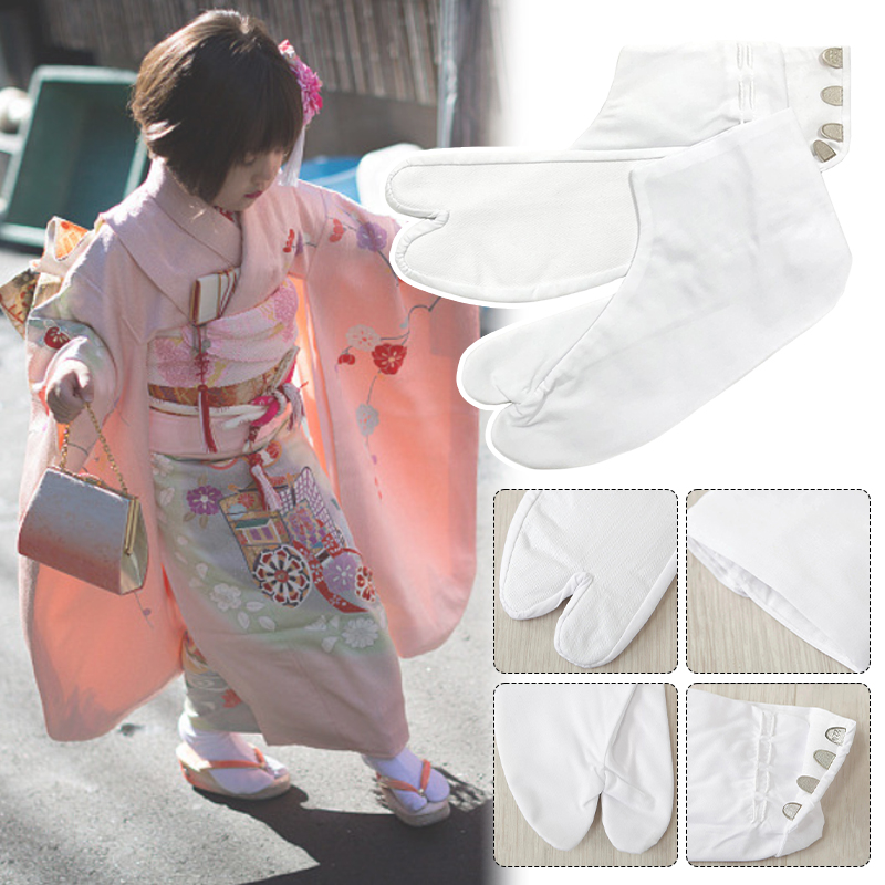 Chaussettes de Cosplay japonaises Kimono, sac de pied blanc, chaussettes traditionnelles japonaises, chaussettes à deux doigts, chaussettes à orteils Tabi, accessoires Kimono
