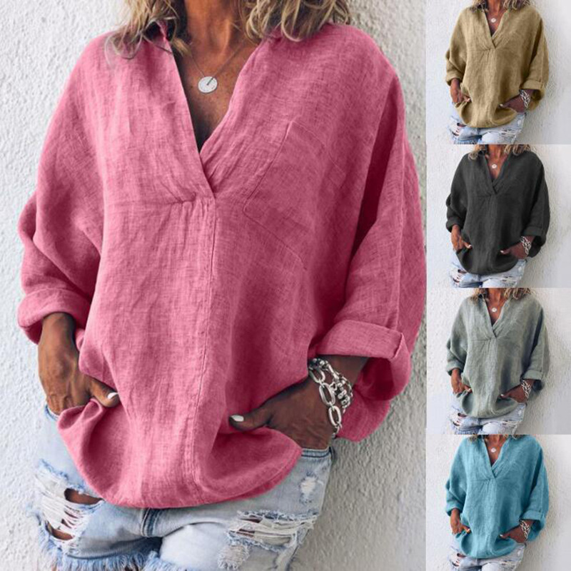 Chemises amples décontractées unies pour femmes, collection automne 2026 – Blouses et chemisiers oversize vintage élégants pour jeunes femmes