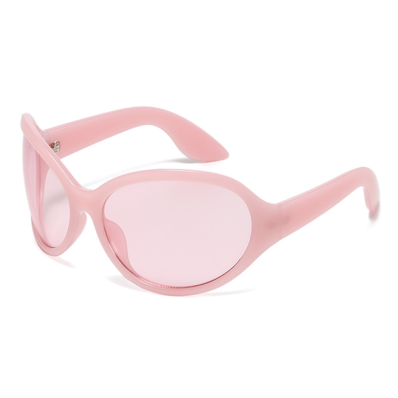 Lunettes de soleil rondes tendance, design haut de gamme, monture large, effet amincissant, unisexe, protection UV, 4012/2319