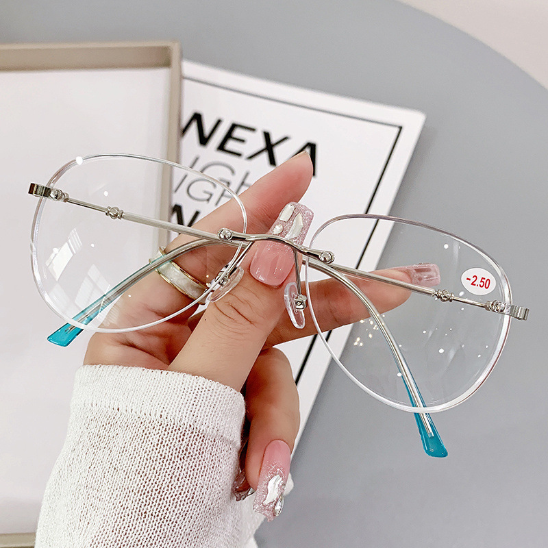 Nouvelles lunettes de prescription progressives sans cadre pour hommes, style tendance et classique.3306