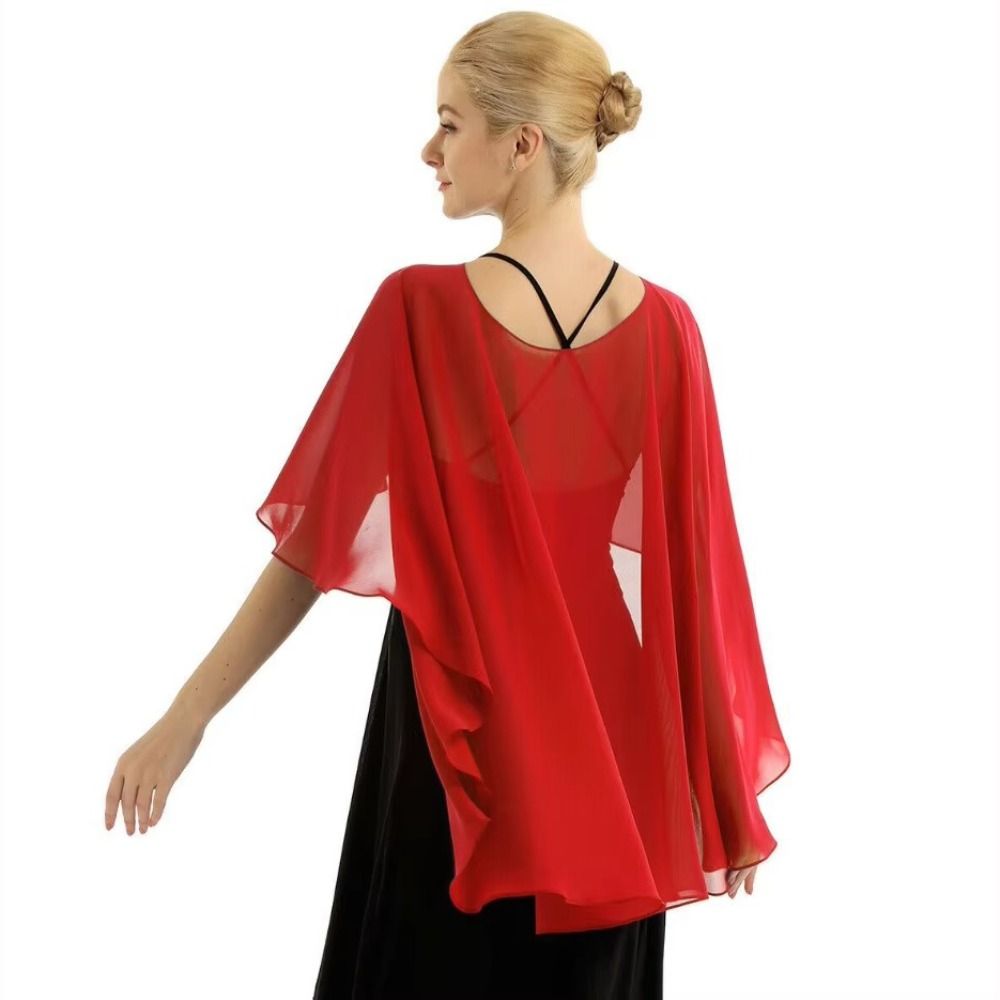 Nouvelle Collection : Capes de Mariage Longues en Mousseline de Soie Unie – Écharpes de Soirée Élégantes pour Femmes