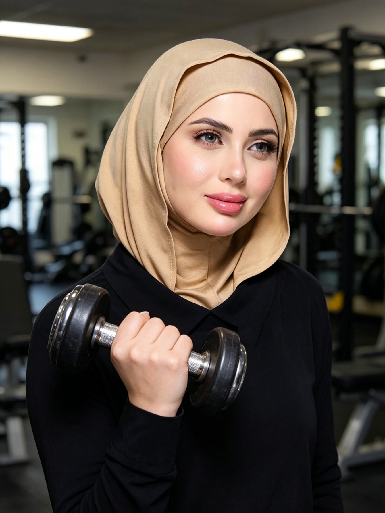 Hijab de sport à capuche en jersey, sous-hijab instantané, doux et extensible, pour femmes musulmanes, facile à porter, turban de sport