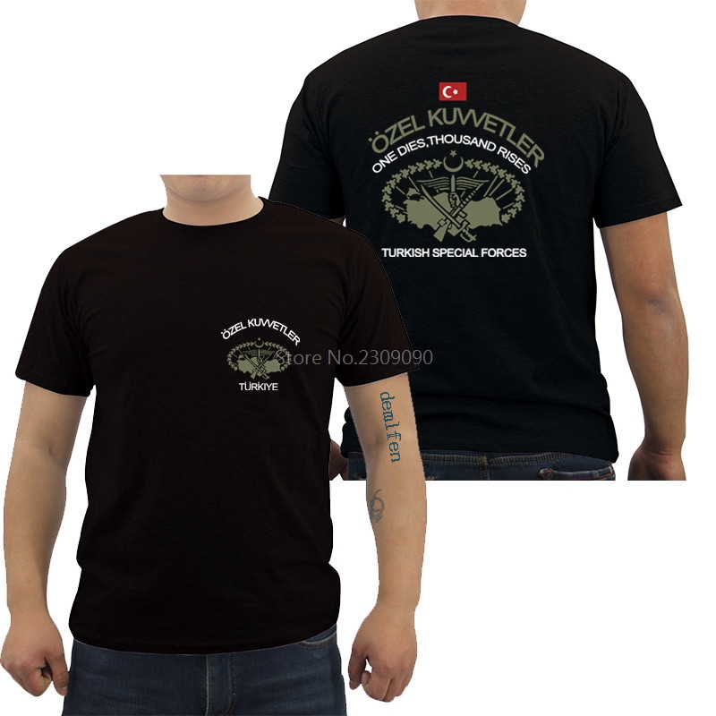 Nouveau turc Forces spéciales Ozel Kuvvetler t-shirt Camiseta noir hommes femmes coton t-shirt Cool t-shirts hauts Harajuku Streetwear