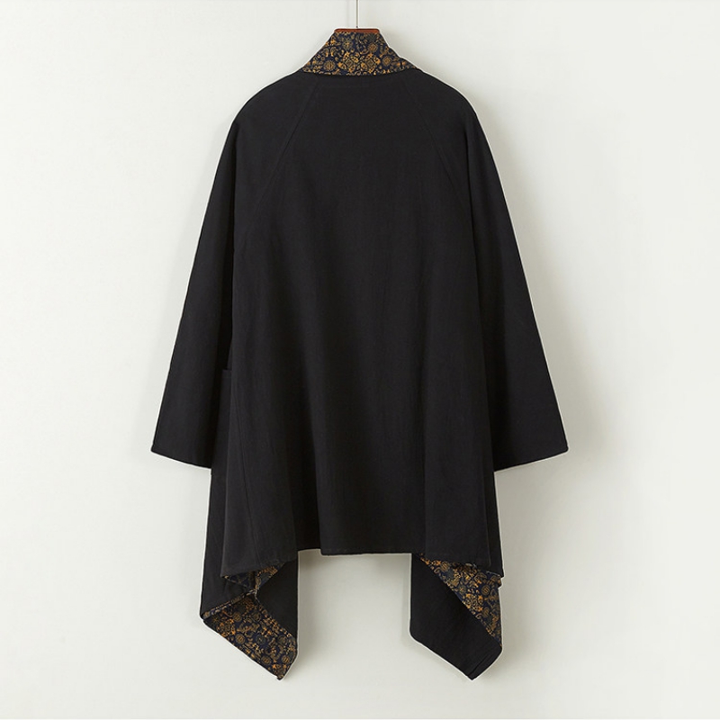 Kimono Cardigan pour Homme, Costume de Samouraï Japonais, Haori Yukata en Coton et Lin, Streetwear, Robe Ethnique Rétro, Veste Cape Double Face
