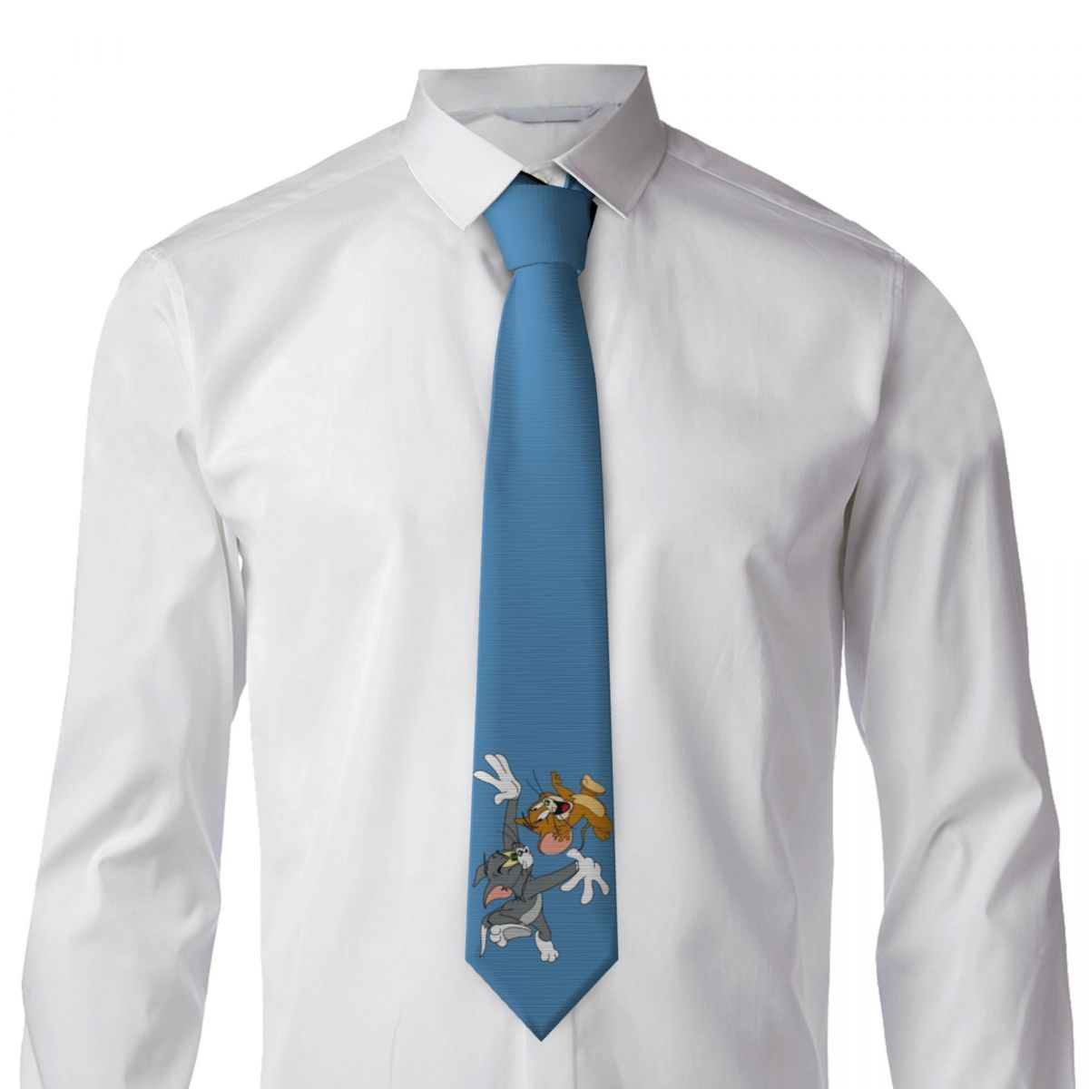 Cravates personnalisées en soie à motifs de dessins animés (T-Tomed, A-Ands, J-Jerryes) pour hommes, amusantes et tendance, idéales pour les fêtes