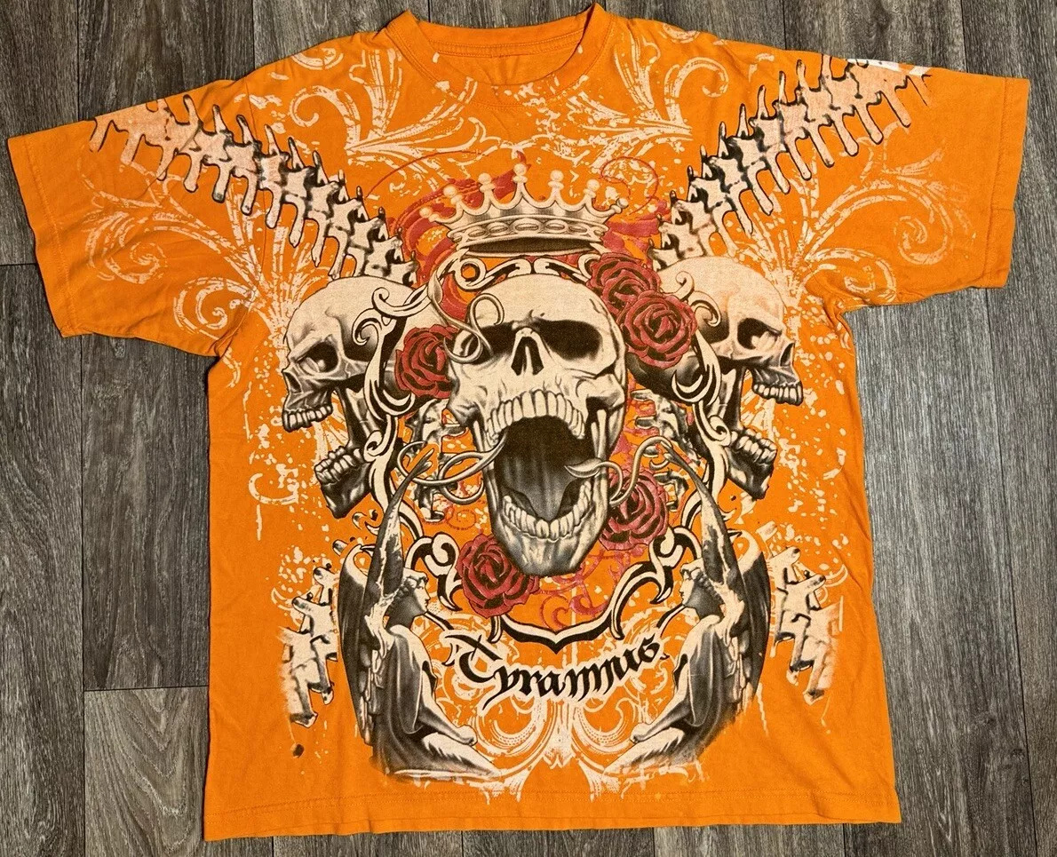 Orange Affliction T-shirt nouveau Harajuku Hip Hop Y2K col rond surdimensionné T-shirt hommes femmes à manches courtes Goth vêtements hauts pour hommes