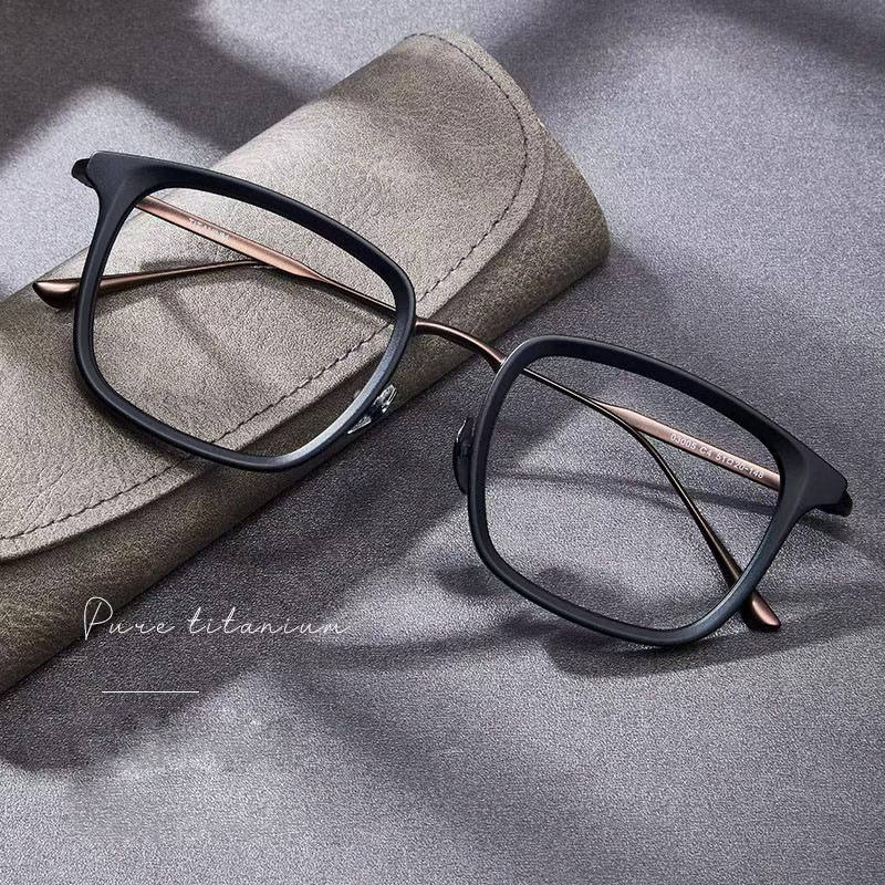 Lunettes carrées Vintage pour hommes et femmes, Anti-lumière bleue, monture complète TR, monture métallique rétro classique, lunettes de lecture de bureau