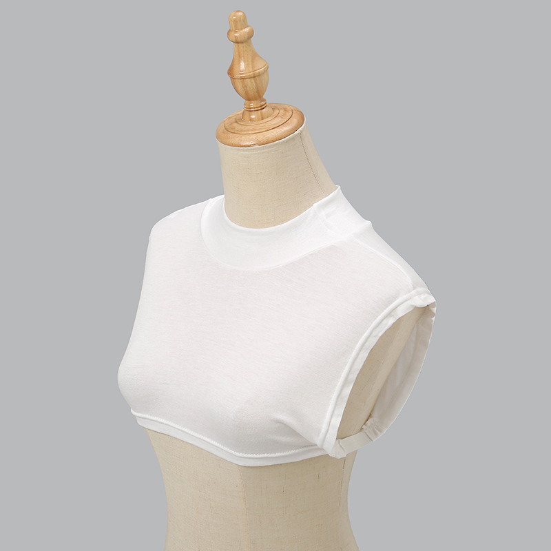 Faux Col Roulé Carré pour Femme Musulmane, Extensions Hijab Islamique, Couverture à Col Haut, Réchauffeur Solide, Demi-Haut, Document, Modal, 2024