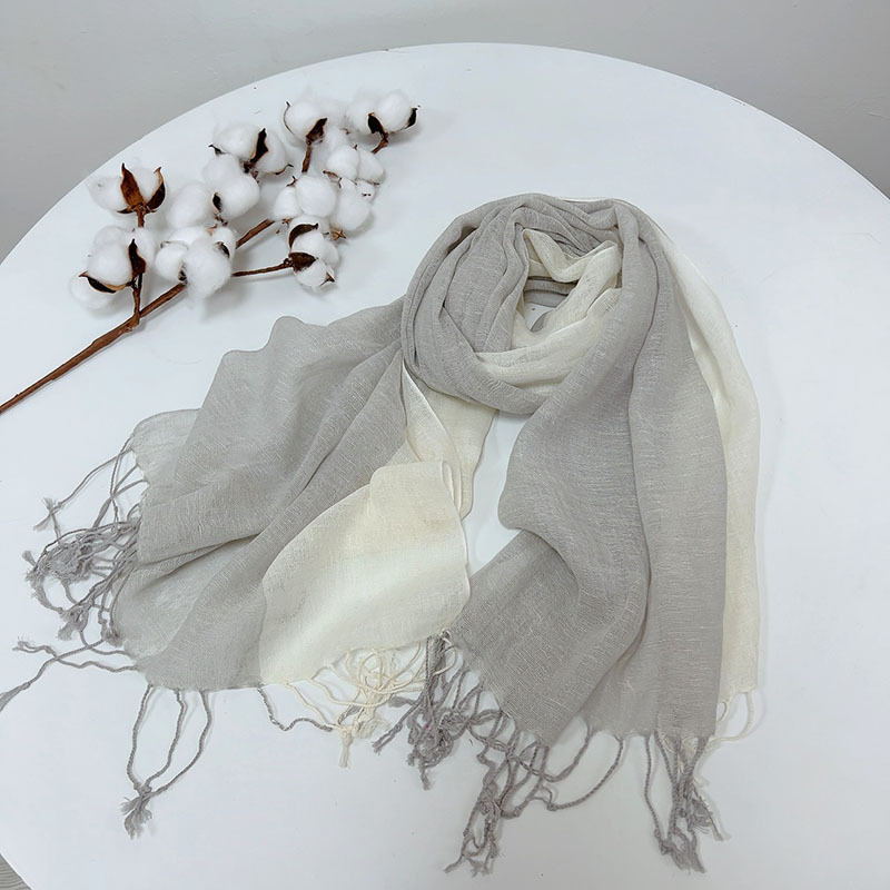 Écharpe à pampilles en lin à rayures pour femmes, Foulard de voyage d'été, Long châle élégant, Hijab, 60x200CM